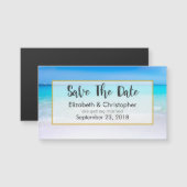 Tropischer Strand und türkisfarbenes Meer Save the Magnetkarte (Vorne/Hinten)