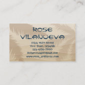 Tropischer Strand Visitenkarte (Rückseite)