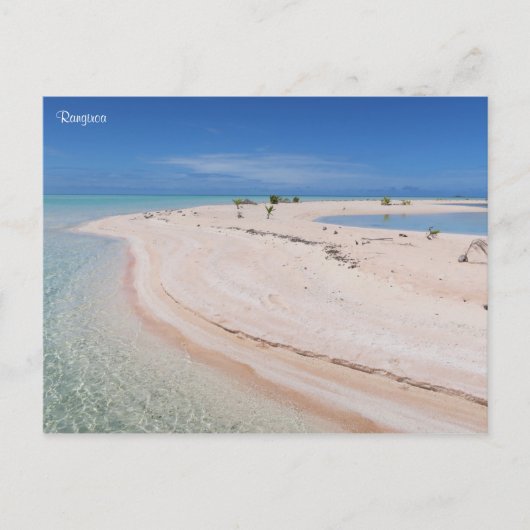tropischer Strand von Rangiroa Postkarte (Vorderseite)