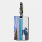 Tropischer Strand, Vorsitz, Plumeria Gepäckanhänger (Rückseite vertikal)