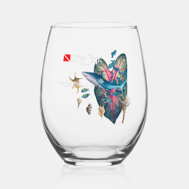 Tropischer Strand Weinglas Ohne Stiel