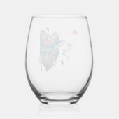 Tropischer Strand Weinglas Ohne Stiel (Rückseite)