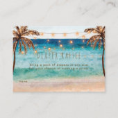 Tropischer Strand Windeln Raffelumschließkarte Begleitkarte (Vorderseite)