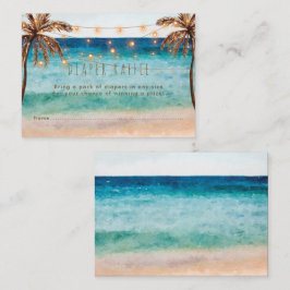 Tropischer Strand Windeln Raffelumschließkarte Begleitkarte