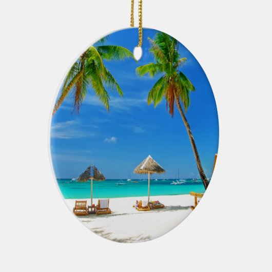 TROPISCHER STRAND-WUNSCH WAREN SIE HIER KERAMIKORNAMENT (Rechts)