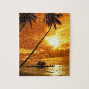 TROPISCHER STRAND-WUNSCH WAREN SIE HIER PUZZLE