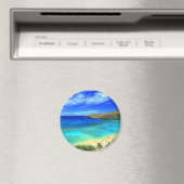 TROPISCHER STRAND, WÜNSCHEN SIE HIER KUSTOM POSTCA MAGNET (In Situ (Geschirrspüler))