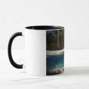 Tropischer Strandbecher - Geteilte Ansicht Ozean-T Tasse
