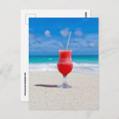 TROPISCHER STRANDCOCKTAIL GETRÄNKE POSTCARDS POSTKARTE (Vorne/Hinten)