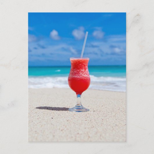 TROPISCHER STRANDCOCKTAIL GETRÄNKE POSTCARDS POSTKARTE (Vorderseite)