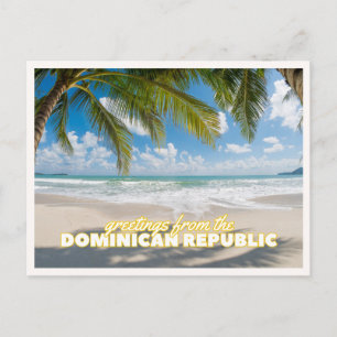 Tropischer Strandgruß Dominikanische Republik Postkarte