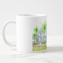 Tropischer Strandhütte Jumbo-Becher Jumbo-Tasse