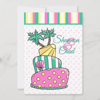 Tropischer Strandkuchen Einladung