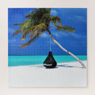 Tropischer Strandpalmen-Relax Puzzle