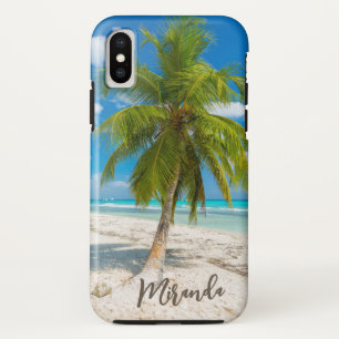 Tropischer Strandpalmenbaum Personalisiert Case-Mate iPhone Hülle