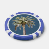 Tropischer Strandpalmenbaum  Pokerchips (Einzeln)