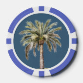 Tropischer Strandpalmenbaum  Pokerchips (Vorderseite)