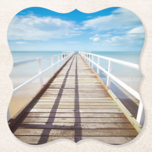Tropischer Strandpier Untersetzer