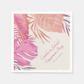 Tropischer Strandrosa Serviette (Vorderseite)