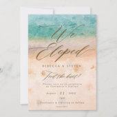 tropischer Strandsommer eloped wir Einladung (Vorderseite)