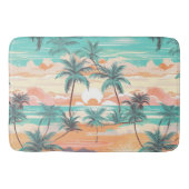 Tropischer Stranduntergang Badematte (Vorderseite)