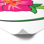 Tropischer Strandurlaub Kokosblumen Flip Flops Poster (Ecke)