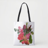 Tropischer Strauß mit roten Blume. Tasche (Vorderseite)