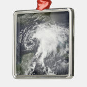 Tropischer Sturm Alberto Silbernes Ornament (Links)