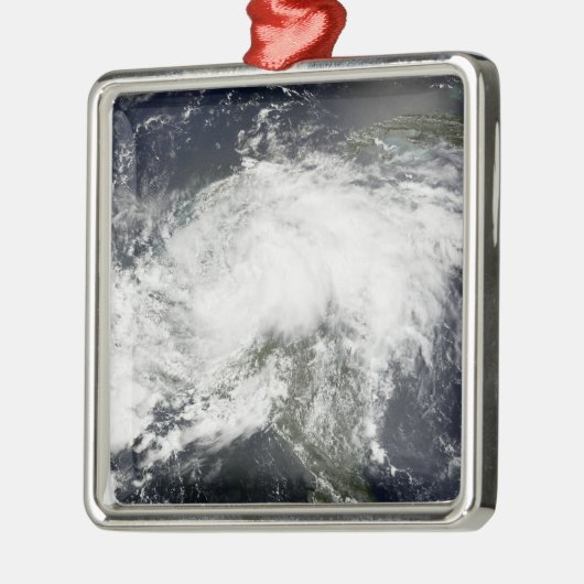 Tropischer Sturm Arthur Silbernes Ornament (Links)