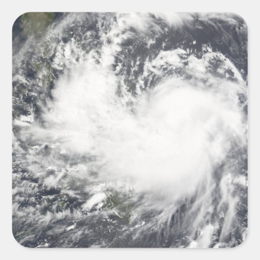 Tropischer Sturm Chanchu 2 Quadratischer Aufkleber (Vorderseite)