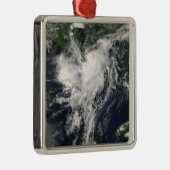 Tropischer Sturm Edouard Silbernes Ornament (Rechts)