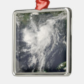 Tropischer Sturm Edouard Silbernes Ornament (Links)