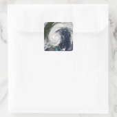 Tropischer Sturm Hanna über der Ostküste Quadratischer Aufkleber (Tasche)