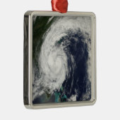 Tropischer Sturm Hanna über der Ostküste Silbernes Ornament (Rechts)