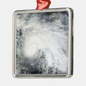 Tropischer Sturm II in der Karibik 2 Silbernes Ornament (Links)