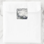 Tropischer Sturm II in der Karibik Quadratischer Aufkleber (Tasche)