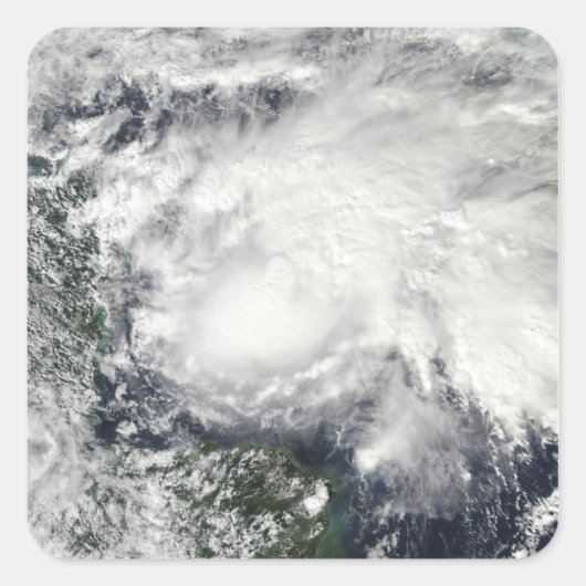 Tropischer Sturm II in der Karibik Quadratischer Aufkleber (Vorderseite)