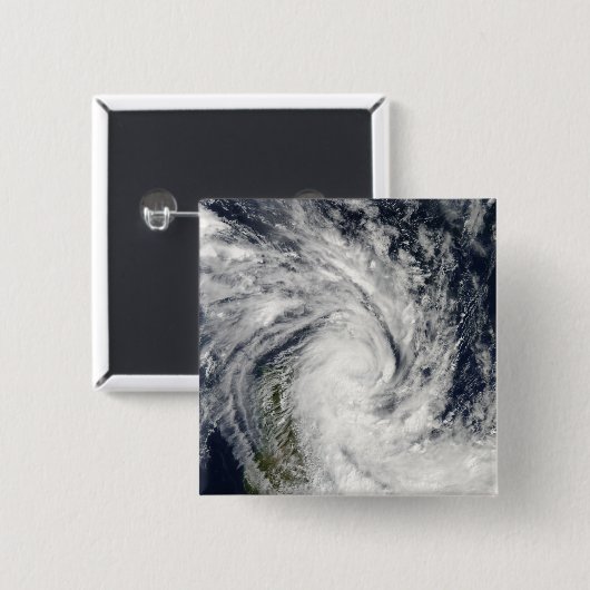 Tropischer Sturm Jade über Madagaskar Button (Vorne & Hinten)