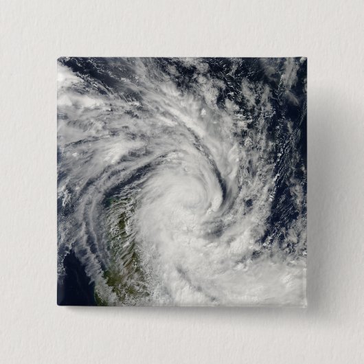 Tropischer Sturm Jade über Madagaskar Button (Vorderseite)