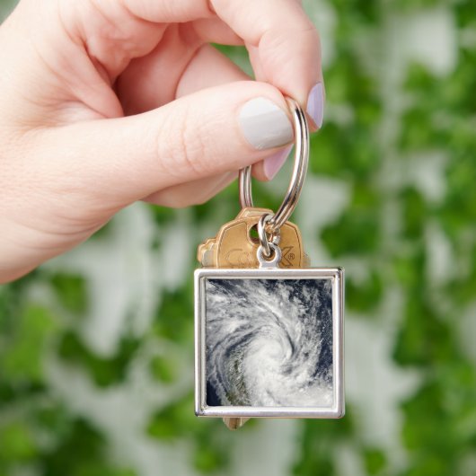 Tropischer Sturm Jade über Madagaskar Schlüsselanhänger (Hand)