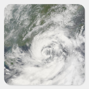 Tropischer Sturm Kammuri Quadratischer Aufkleber