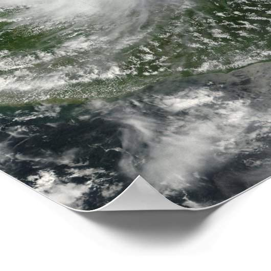 Tropischer Sturm Karl über der Yucatan-Halbinsel Poster (Ecke)