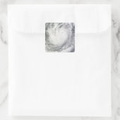 Tropischer Sturm Ketsana Quadratischer Aufkleber (Tasche)