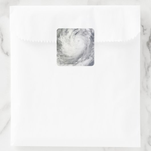 Tropischer Sturm Ketsana Quadratischer Aufkleber (Tasche)