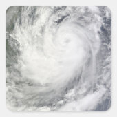 Tropischer Sturm Ketsana Quadratischer Aufkleber (Vorderseite)