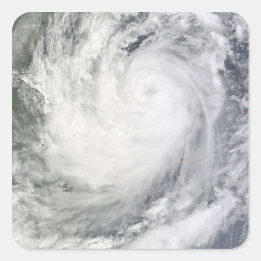 Tropischer Sturm Ketsana Quadratischer Aufkleber (Vorderseite)
