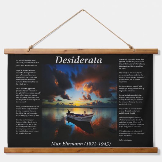 Tropischer Sturm mit altem Rollboot Wandteppich Mit Holzrahmen (Vorne)