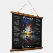 Tropischer Sturm mit altem Rollboot Wandteppich Mit Holzrahmen (Gewinkelt)