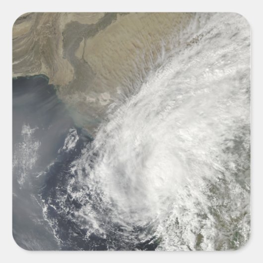 Tropischer Sturm Phyan Quadratischer Aufkleber (Vorderseite)