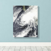 Tropischer Sturm Rick nähert sich Mexiko Leinwanddruck (Insitu (Holzboden))